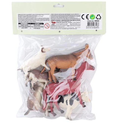 Eğitici Oyuncak SH-9001-Vardem Poşetli 6Pcs 8 İnch  Çiftlik Hayvan ve Dinozor Set