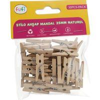FUFİ AHŞAP MANDAL (25 mm) NATUREL