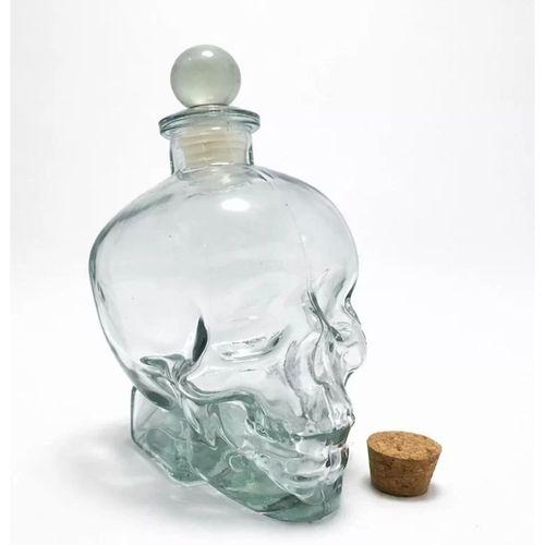 Cam Kurukafa İçki Şişesi 16 Cm Alk2154