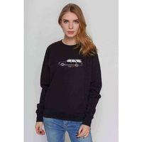 Araba Tofaşk Baskılı Siyah Kadın Sweatshirt