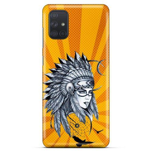 Lopard Samsung Galaxy M51 Uyumlu Kılıf Tattoo's (45) Liquid Air Kılıf Kızılderili Dövmesi