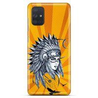 Lopard Samsung Galaxy M51 Uyumlu Kılıf Tattoo's (45) Liquid Air Kılıf Kızılderili Dövmesi