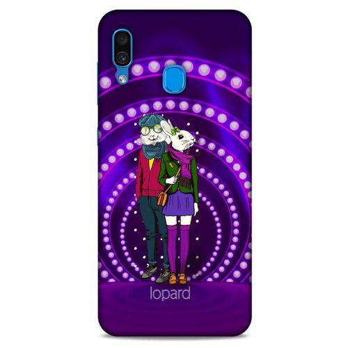 Samsung Galaxy A30 Kılıf FunnyMaX (33) Hybrid Kılıf Mor Tavşan