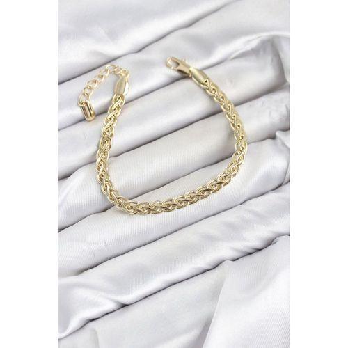 CM Singapur Zincir Model Gold Renk Pirinç Kadın Bileklik