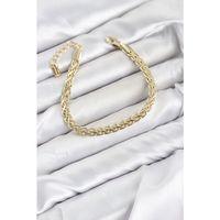 CM Singapur Zincir Model Gold Renk Pirinç Kadın Bileklik