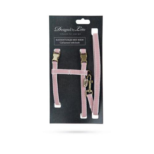 Beeztees DBL Kedi Göğüs Tasması ve Gezdirme Kayışı, 130cm, Pudra Pembe, 27-45cm