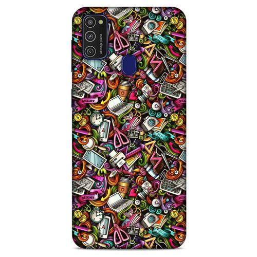 Graffitix (10) Desenli Silikon Kapak Samsung Galaxy M21 Kılıf