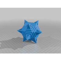 Heykel Dokuya Sahip Yıldızlı Dodekahedron 1 3D Baskı (Bu ürün Sadece Plastik parçadır - Almadan Önce Soru Sorabilirsiniz)
