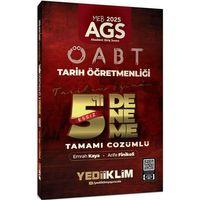 2025 MEB AGS ÖABT Tarih Öğretmenliği Tamamı Çözümlü Tarihin İzinde Eşsiz 5 li Deneme Yediiklim Yayınları