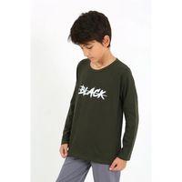 Erkek Çocuk Uzun Kol Penye Pijama Takım Haki