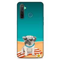 Animax Pug Plajda Oppo Realme 5 Pro Kılıf Desenli Silikon