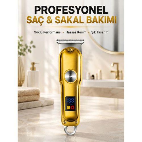 Profesyonel Tıraş Makinesi 120 Dakika Kullanım T Bıçaklı 3 Taraklı Usb Şarjlı Saç Sakal Kesme Makinesi