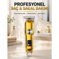 Profesyonel Tıraş Makinesi 120 Dakika Kullanım T Bıçaklı 3 Taraklı Usb Şarjlı Saç Sakal Kesme Makinesi