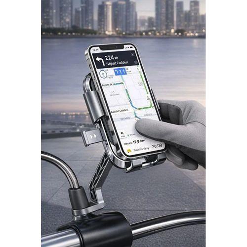 Xy-089 Motosiklet & Bisiklet Ayna Baglantılı Telefon Tutucu