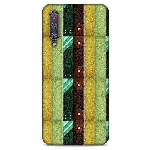 Xiaomi Mi 9 Kılıf Patchwork (15) Antişok Kılıf Yeşil Kahve
