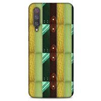 Xiaomi Mi 9 Kılıf Patchwork (15) Antişok Kılıf Yeşil Kahve