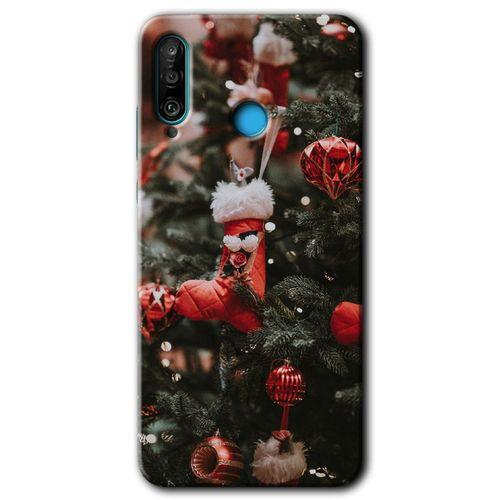 Huawei P30 Lite Kılıf Baskılı Kapak - Happy New Year +Tam Kaplayan Mat Seramik