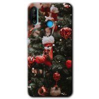 Huawei P30 Lite Kılıf Baskılı Kapak - Happy New Year +Tam Kaplayan Mat Seramik