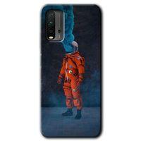 Xiaomi Poco M3 HD Baskılı Kılıf + 9D Tam Ekran Koruyucu - Smoke Astronot