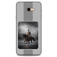 Samsung Galaxy J4 Plus Kılıf Atatürk (39) Liquid Crystal Kılıf Gri Şerit