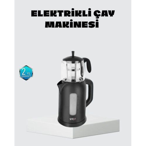 Sinbo Elektrikli Çay Makinesi 1.7 L Su Isıtıcı Ve Cam Demlikli Güvenli Kullanım