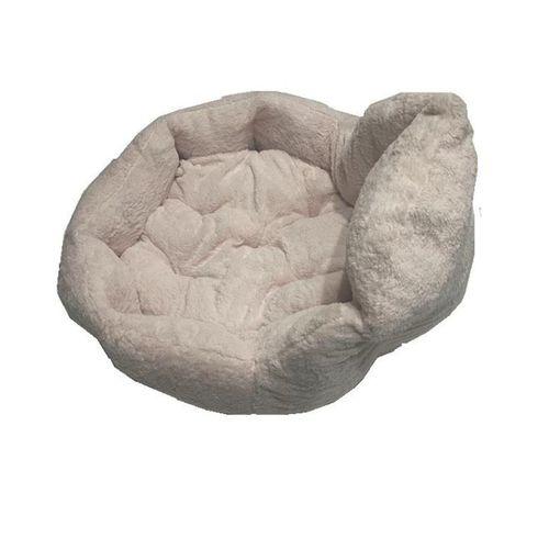 Süslüpati Kullanışlı Yıkanabilir Kumaş Silikon Elyaf Dolgulu Kedi Köpek Yatağı Lila 56Cm