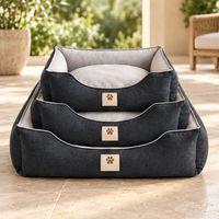 Kedi Köpek Yatağı Luna Premium Yatak · Antrasit · M · 60 × 45 × 21 cm