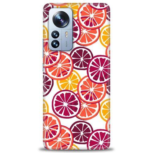 Xiaomi Mi 11 Ultra Kılıf HD Baskılı Kılıf - Bordo Limon Dilimleri + Tam Ekran Koruyucu