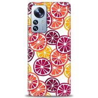 Xiaomi Mi 11 Ultra Kılıf HD Baskılı Kılıf - Bordo Limon Dilimleri + Tam Ekran Koruyucu