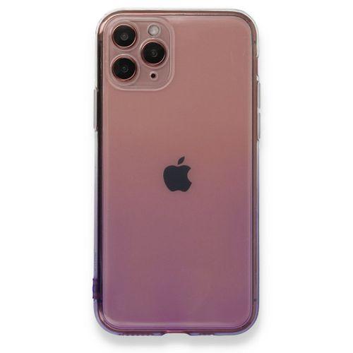 iPhone 11 Pro Kılıf Lüx Çift Renkli Silikon - Pembe