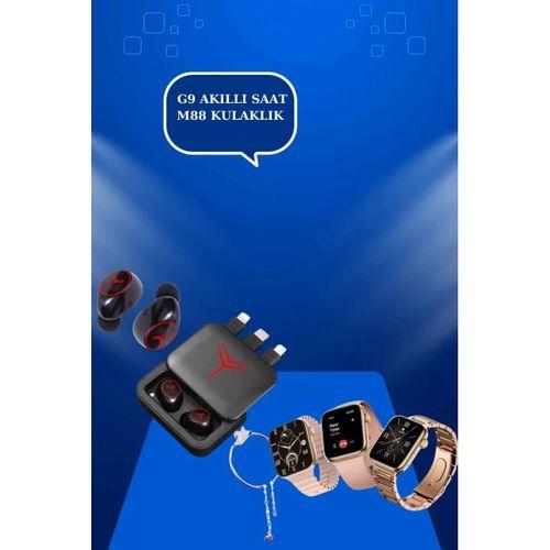 Powerbank Özellikli Bluetooth Kulaklık Ve Nabız Ölçer Akıllı Saat Bileklik Hediyeli