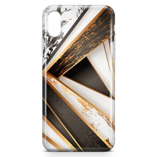 Apple iPhone X Kılıf Rose Mermer Arka Kapak Koruma Desenli Full Koruyucu