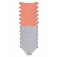 12 adet Süper Eko Set Likralı Kadın Slip Külot Pudra Gri