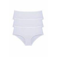 3 Adet Kadın Yüksek Bel Bato Külot Beyaz