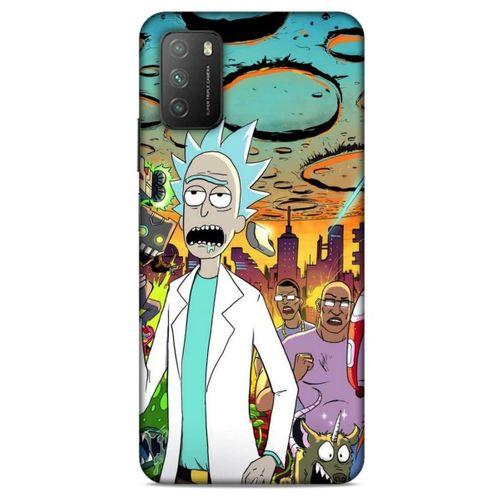Xiaomi Poco M3 Uyumlu Kılıf Rick And Morty (42) Rugged Armor Kılıf Story Train Morty