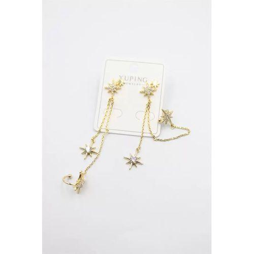 Kuzey Yıldızı Kıkırdaklı Küpe - Altın