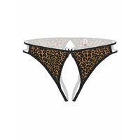 Ağı Açık Leopar Desenli Fantezi Külot String