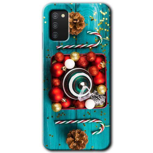 Samsung Galaxy A02s Kılıf Baskılı Kapak - Christmas + 5D Tam Kaplayan Cam