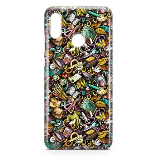 Huawei P Smart 2019 Kılıf Canım Öğretmenim Doodle Arka Kapak Koruma Desenli Full Koruyucu