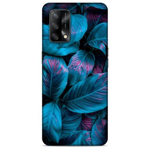 Oppo A74 4G Uyumlu Kılıf Mavi Delisi (48) Bumper Kılıf Yaprak