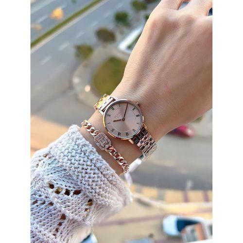 Jg.Polo Club Çelik Kasa & Kordon Kararma Ve Renk Atma Yapmaz Kadın Kol Saati+Bileklik JG015809.2