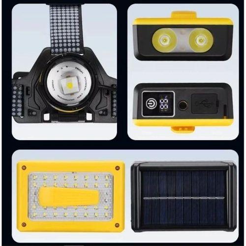 F.b.ı Pro F-3003 Alüminyum Pm10-tg Led Type-c Powerbank Ve Solar Şarjlı Kamp Kafa Feneri