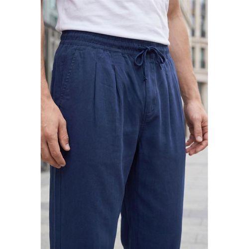 Wert Lyocell Kumaş Relaxed Fit Çİft Pileli Jogger Eşofman Altı Pantolon - Lacivert