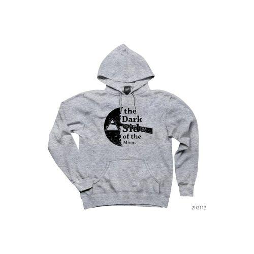 Pink Floyd Half Moon Gri Kapşonlu Sweatshirt Hoodie