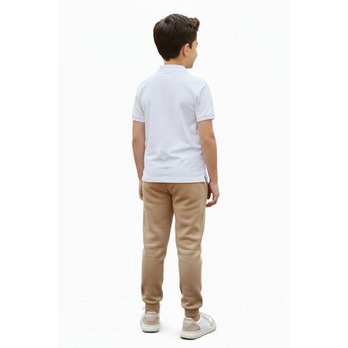 Bej Rengi 3 İplik Manşetli Kız Erkek Çocuk Eşofman Altı BGL-ST05045