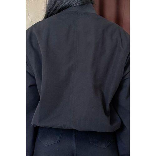Siyah Parçalı Bomber Ceket