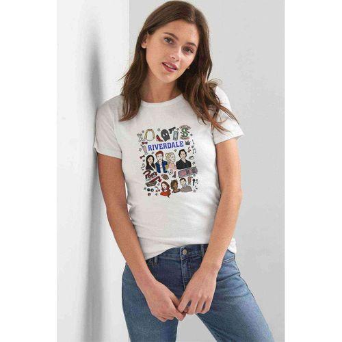 Riverdale Karm Draw Kadın Beyaz Tshirt