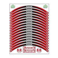 SEVGENT Skm Kırmızı Siyah Kawasaki Uyumlu Reflektörlü 1 Set Jant Şeridi