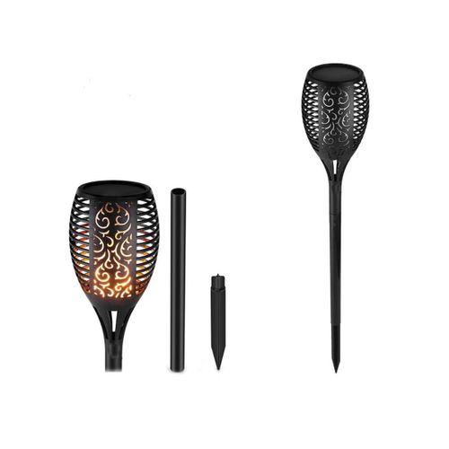 Alev Efektli Solar Bahçe Lambası Su Geçirmez Sensörlü Led Dış Mekan Aydınlatma