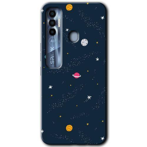 Tecno Spark 7 Pro Kılıf HD Desen Baskılı Arka Kapak - Çizim Gezegen